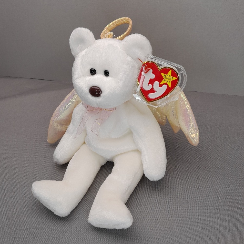 Ty Beanie Baby Halo Angel Bear 8.5" Plush MWMT Stuffed Animal Toy 1998 - Picture 3 of 10